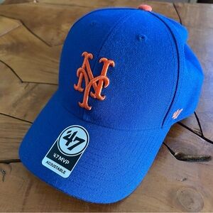 NEW New York METS Hat 47 MVP MLB Baseball Playoffs Blue Adjustable Adult